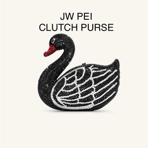 JW PEI Black and Red Swan Clutch